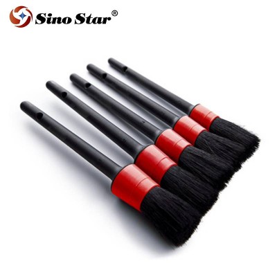 Jlm01 5 Pcs Soft Bristle Hair Brush Set Car Detailing Brush For Dry And Wet Use Wheel Air Condition Cleaning Tool Detail Brushes