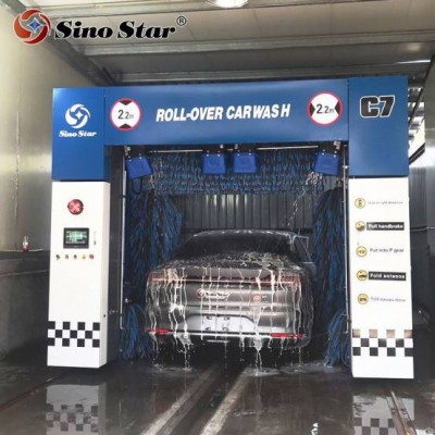 Frame Integrated Structure/super Strong 5 Brush Rollover Car Washing Machine For Car Wash Station Equipment In Switzerland