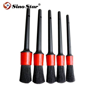 Jlm01 Wholesale Plastic Handle,5pcs Soft Bristle Car Auto Washing Detailing/cleaning Brush Set