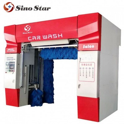 Automatic roller car wash machine with five brushes four air dryers